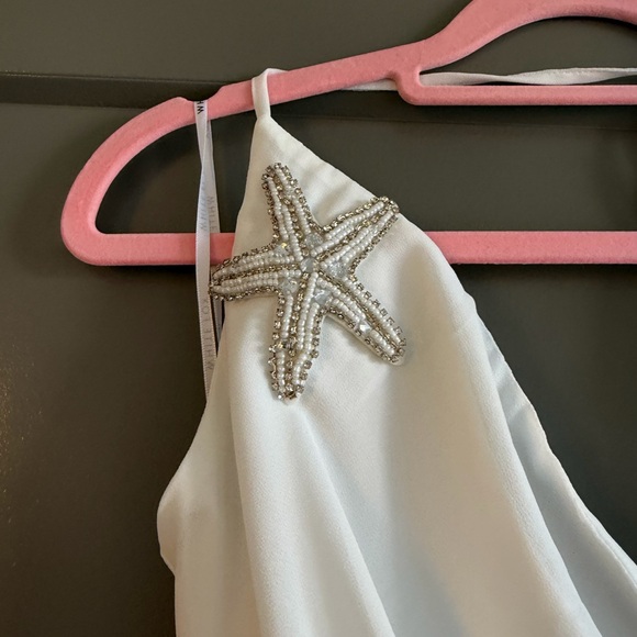 White Fox Beaded Starfish Slip Dress - Picture 2 of 5